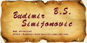 Budimir Simijonović vizit kartica